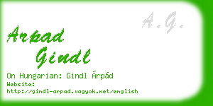 arpad gindl business card